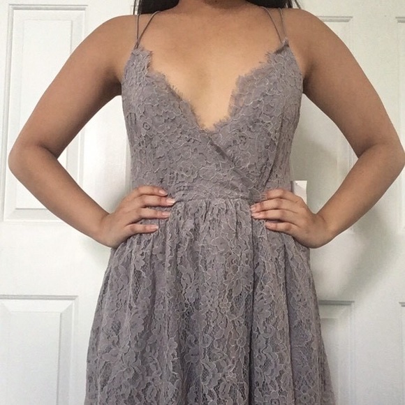 NWT Tobi heather gray lace dress - Picture 2 of 10
